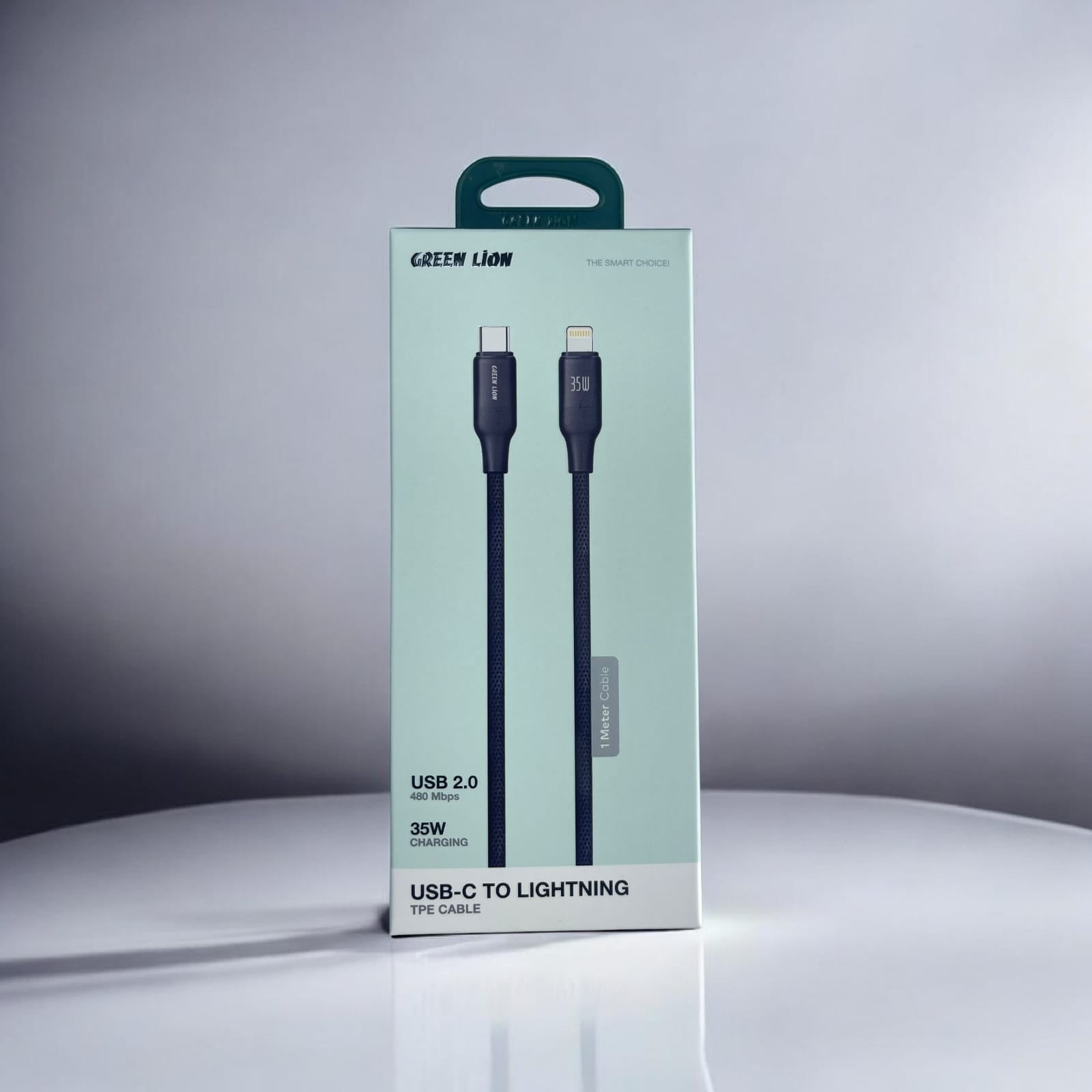 Green Lion USB-C to Lightning Cable 35W – 1 Meter TPE Fast Charging Cable